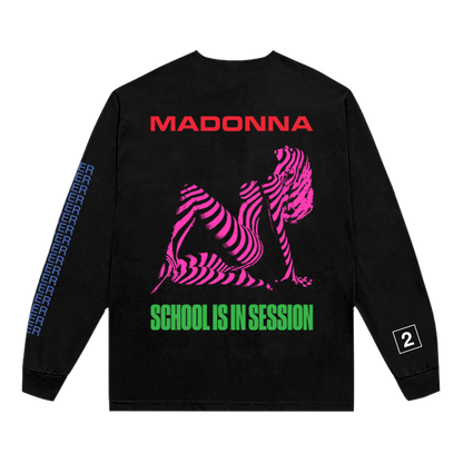 SCHOOL IS IN SESSION BLACK LONG SLEEVE TEE