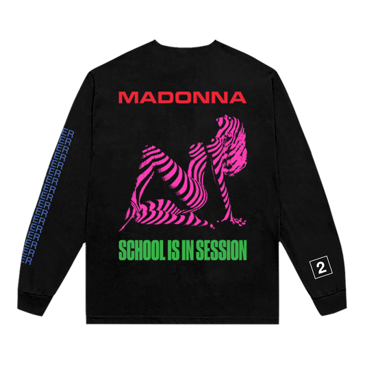 SCHOOL IS IN SESSION BLACK LONG SLEEVE TEE