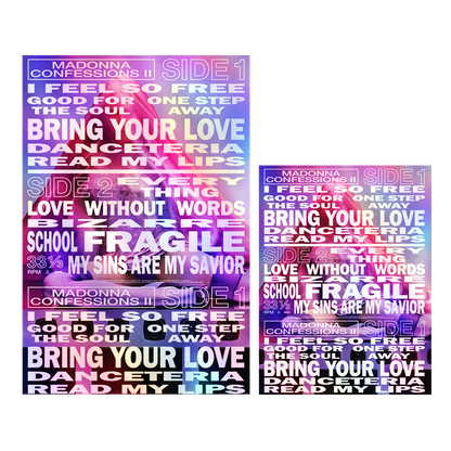 CONFESSIONS II TRACKLIST HOLOGRAM POSTER