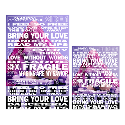 CONFESSIONS II TRACKLIST HOLOGRAM POSTER