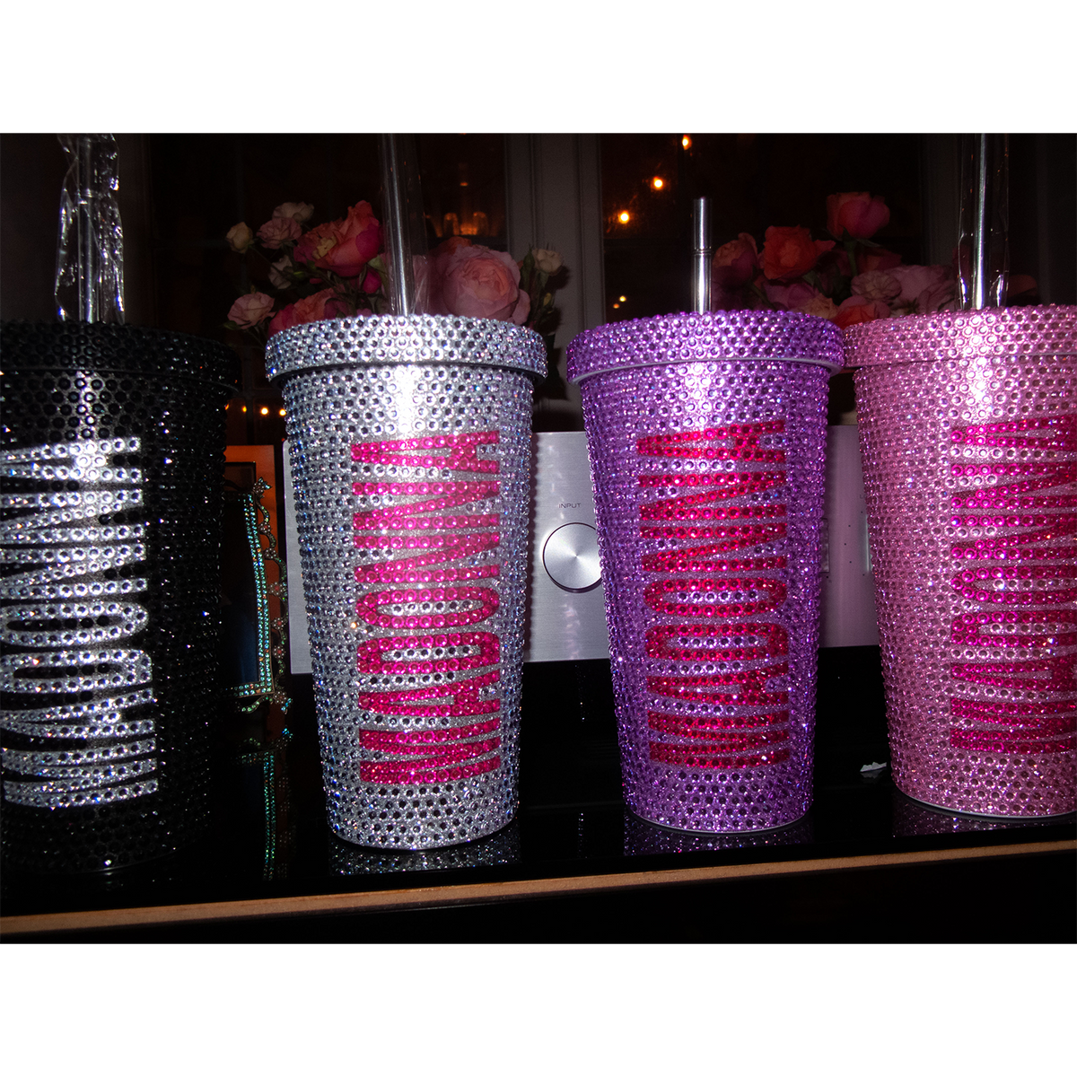 MADONNA RHINESTONE TUMBLER
