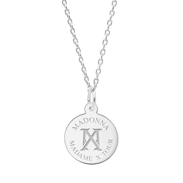 Madonna MX Logo Silver Necklace-Madonna