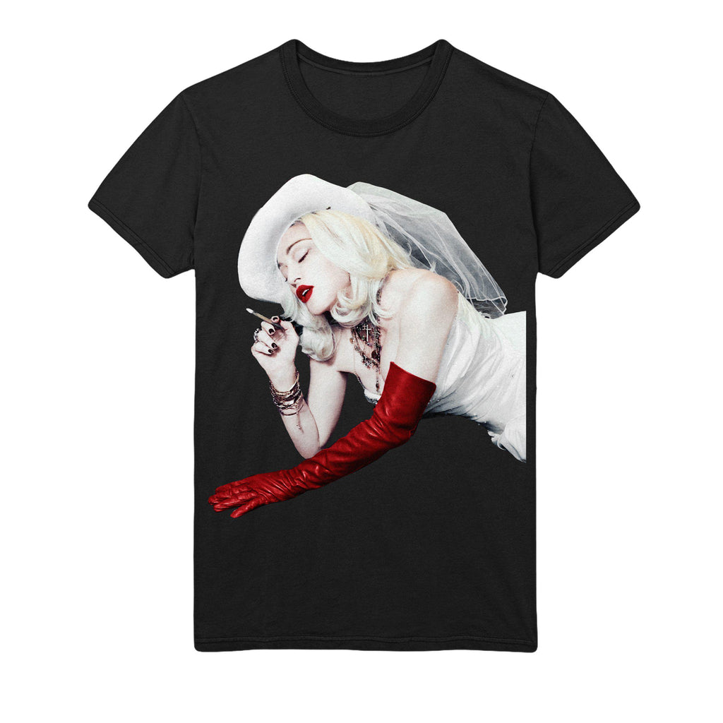 Madonna Lucky Star Women's Deluxe Glitter Graphics Gildan T-Shirt Sz Sm  NWOT